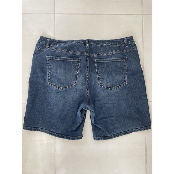 Lane Bryant Shorts  Bermuda Denim Jean Stretch Blue - Picture 3 of 5